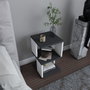 Hanah Home Mesilla de Noche Escandinava Antracita Blanco 29.6x29.6x49.4 cm